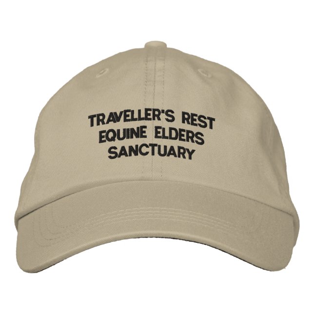 TRAVELLER'S REST EQUINE ELDERS SANCTUARY EMBROIDERED HAT (Front)
