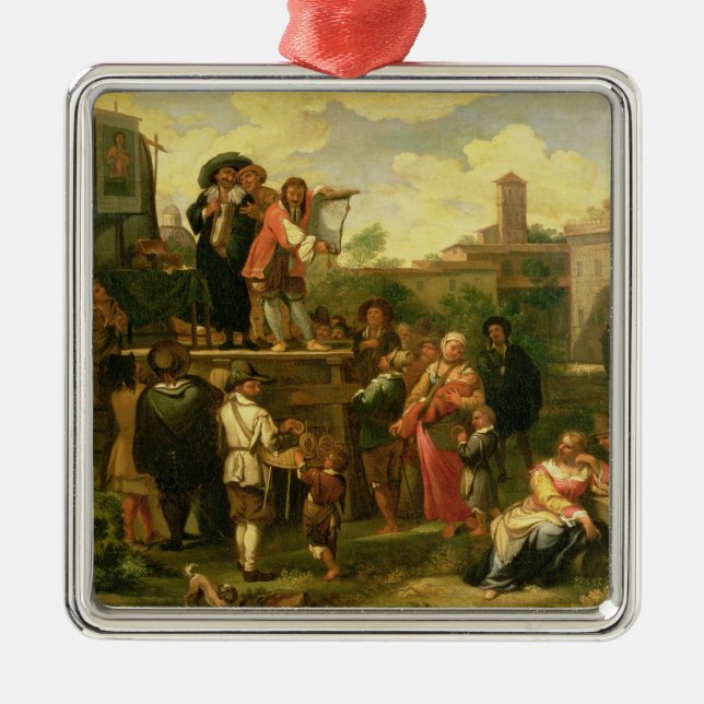 Travelling Actors Metal Tree Decoration (Front)