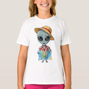 Travelling Alien Tourist Kids T-Shirt