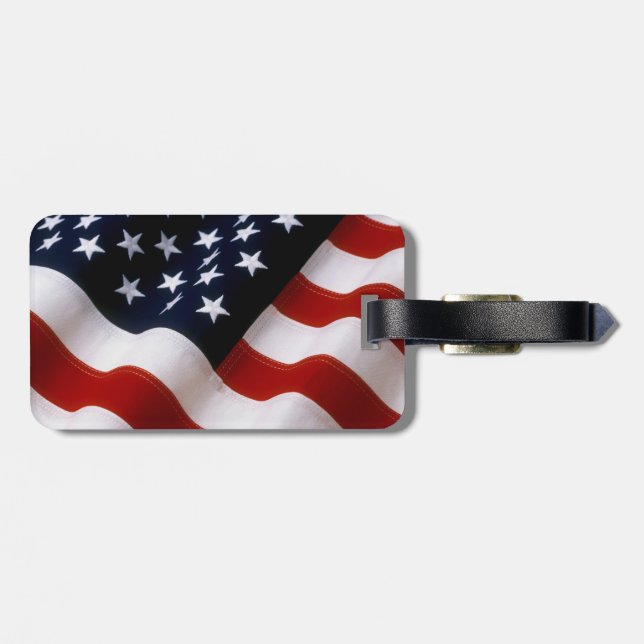 Travelling around the world template luggage tag (Back Horizontal)