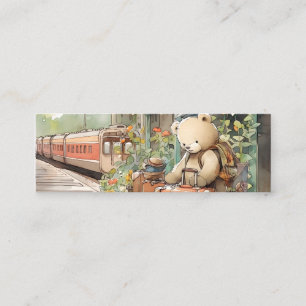 Travelling Bear - 25 Mini Bookmarks (to re-sell?) Calling Card