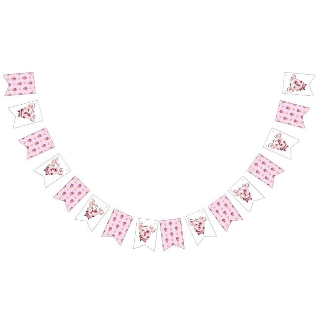 Travelling Bear Collection - Pink Bunting (All)