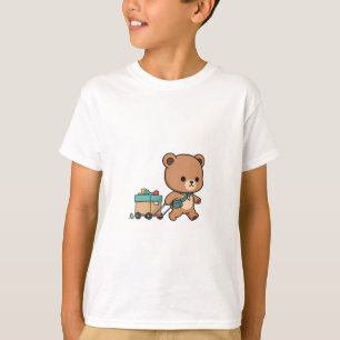 Travelling Bear Wagon Adventure Kids T-Shirt