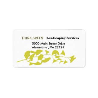Travelling beautiful Gingko Leaf  Green Landscapin Label