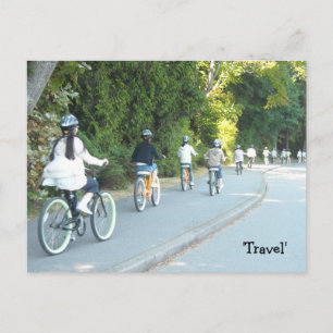 Travelling Bicycles Postcard