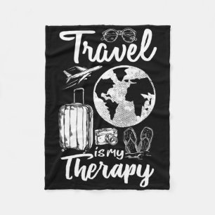 Travelling Camping Trip World Traveller Travel Is Fleece Blanket