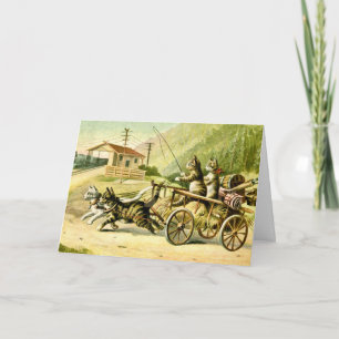 Travelling Cats Note Card