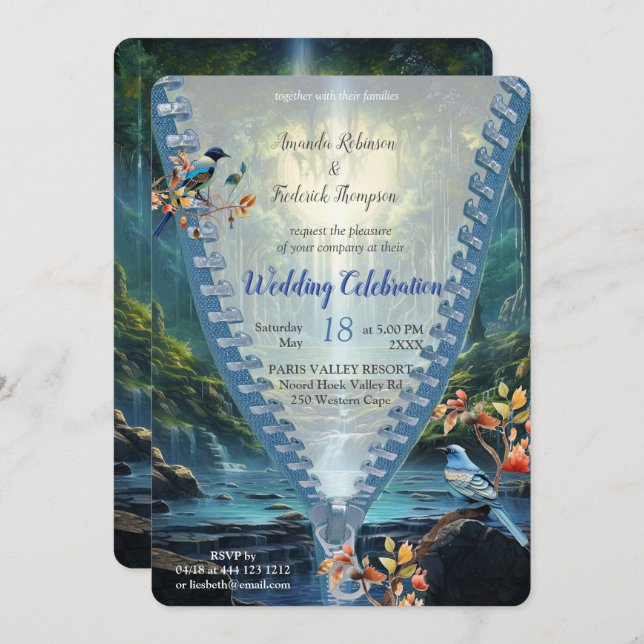 Travelling Destination Landscapes of Our World Invitation (Front/Back)