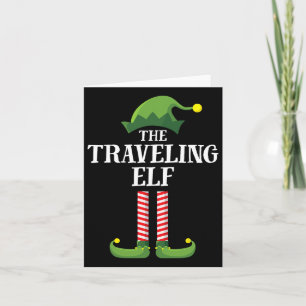 Travelling Elf Matching Family Group Christmas Par Card