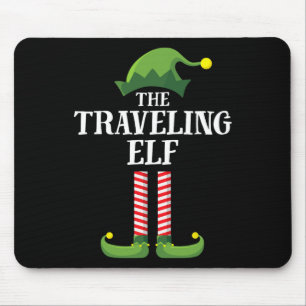 Travelling Elf Matching Family Group Christmas Par Mouse Pad