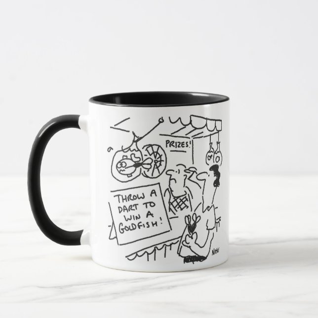 Travelling Fairground Stall Darts Game Mug (Left)