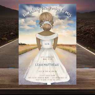 Travelling From Miss to Mrs Bridal Shower Invitation