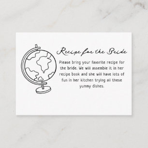 Travelling from Miss to Mrs Recipe Request Enclosure Card