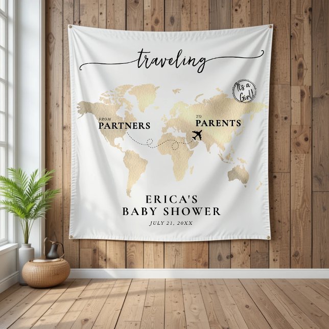 Travelling from Partners to Parents Gold Map Tapestry (Traveling from Parners to Parents Gold Map Tapestry
)