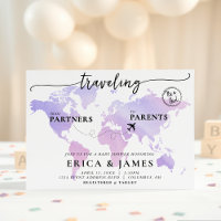 Travelling from Partners to Parents Map Baby Showe