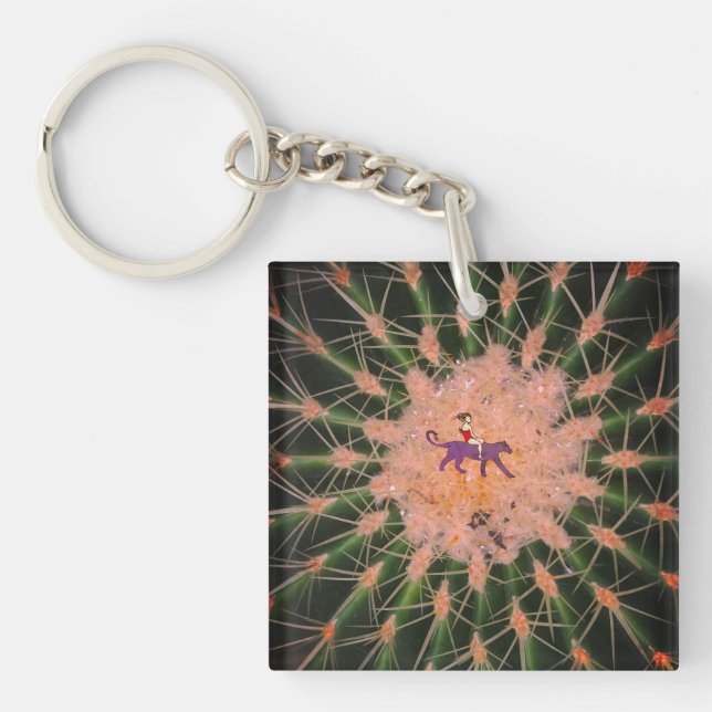 Travelling girl key ring (Front)