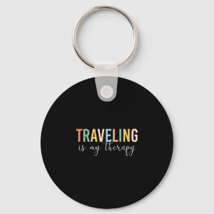 Travelling is my therapy  key ring