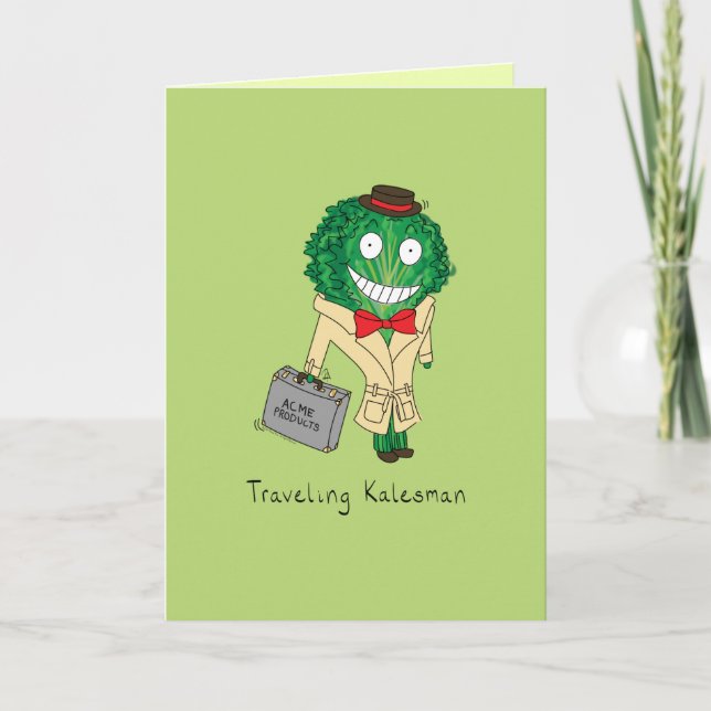 Travelling Kalesman - Kale Salesman Greeting Card (Front)