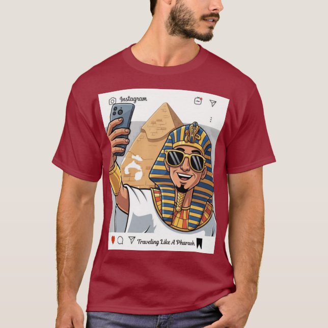 Travelling Like a Pharaoh T-Shirt (Front)