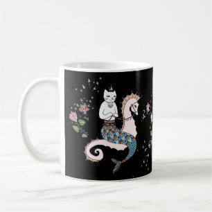 Travelling Mermaid Cat Coffee Mug