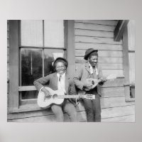 Travelling Musicians, 1902. Vintage Photo
