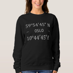 Travelling Oslo City Coordinates Sweatshirt