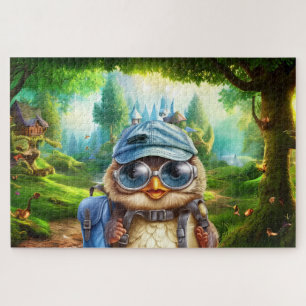 Travelling owl on an enchanted forest 20x30 jigsaw puzzle