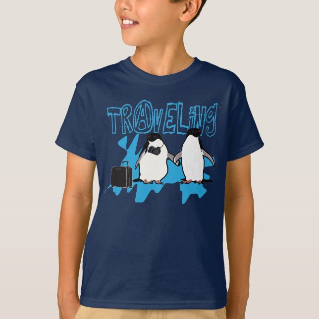 Travelling (Penguins) T-Shirt (Front)