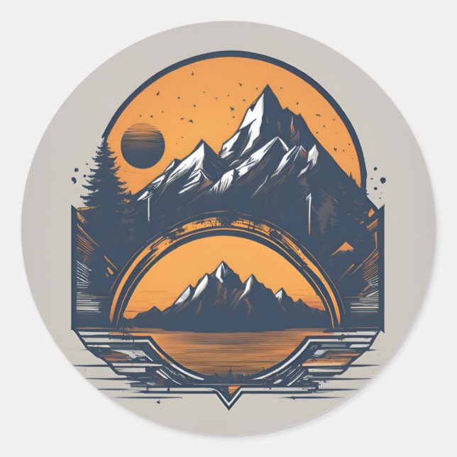 Travelling smart  classic round sticker (Front)