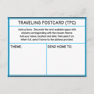 Travelling Sticker Postcard
