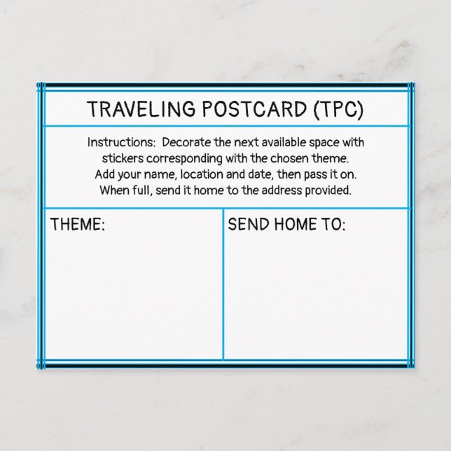Travelling Sticker Postcard (Front)