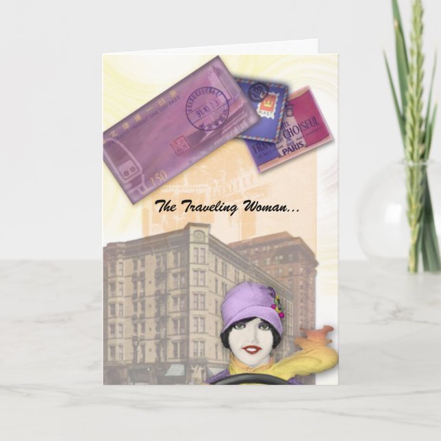 Travelling Woman Series - Flapper Card (Front)