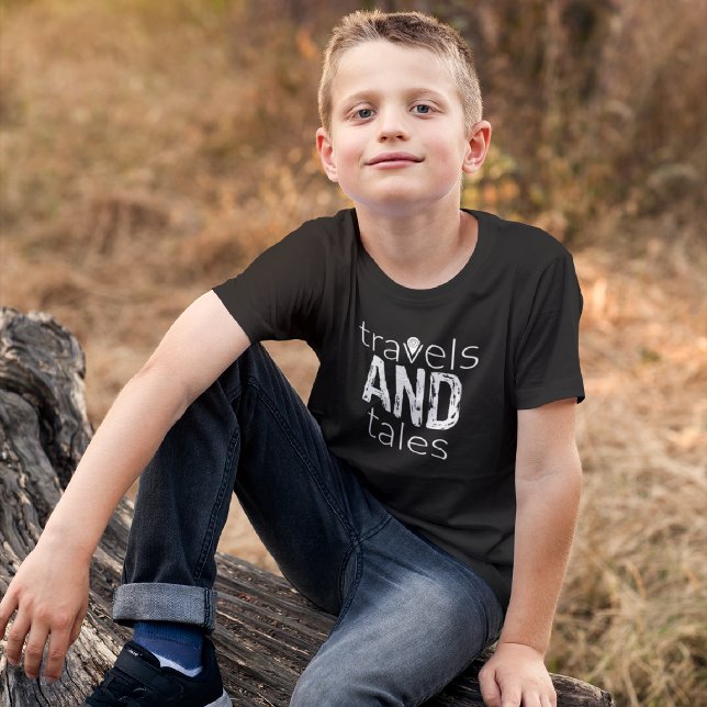 Travels and Tales [White Logo] Kids T-Shirt (Creator Uploaded)