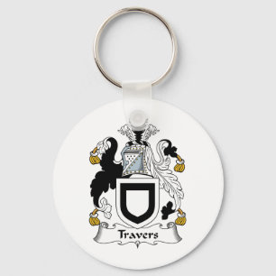 Travers Family Crest Key Ring