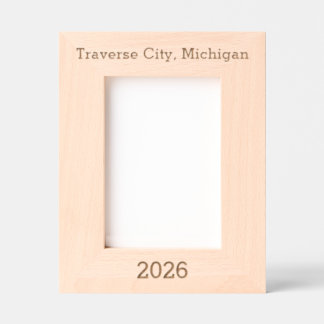 Traverse Cirt Michigan - Laser Engraved Frame 