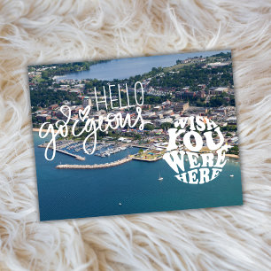Traverse City Michigan Hello Gorgeous Postcard