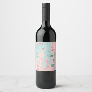 Traverse City On Cloud Wine Bachelorette Wine Label