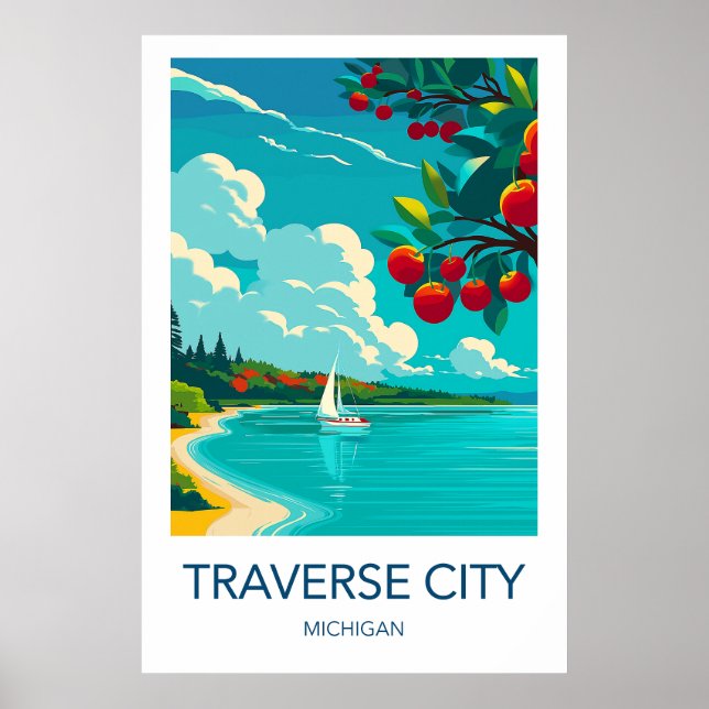 Traverse City Travel Poster (Front)