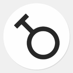 Travesti Gender Symbol Classic Round Sticker