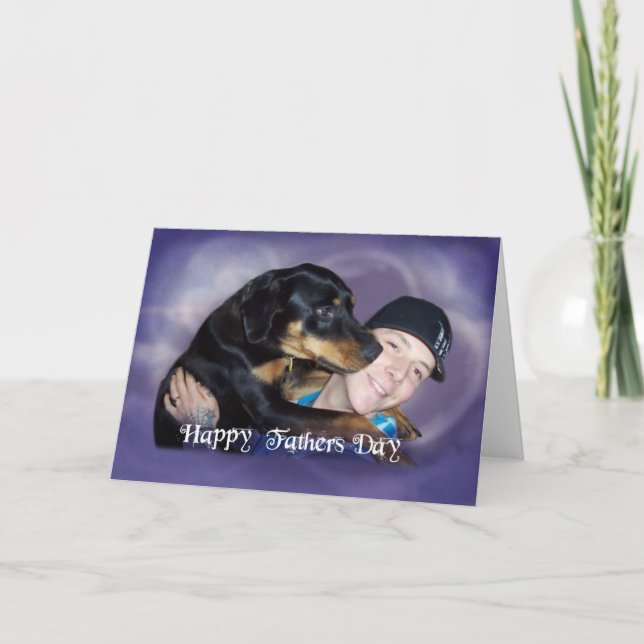 Travis and his Dad Card (Front)