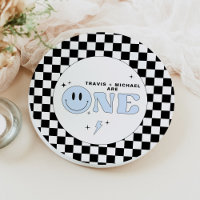 TRAVIS Blue One Happy Dude Smile Face Birthday