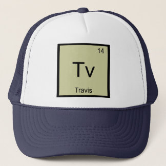 Travis Name Chemistry Element Periodic Table Trucker Hat