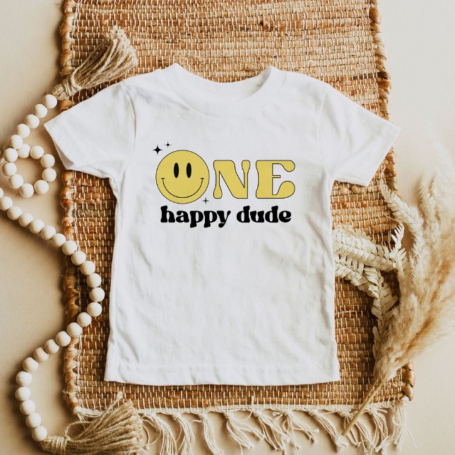 TRAVIS One Happy Dude Yellow Smile Face  Baby T-Shirt (Creator Uploaded)