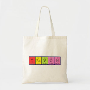 Travon periodic table name tote bag