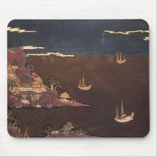 Tray with marine scene mouse pad