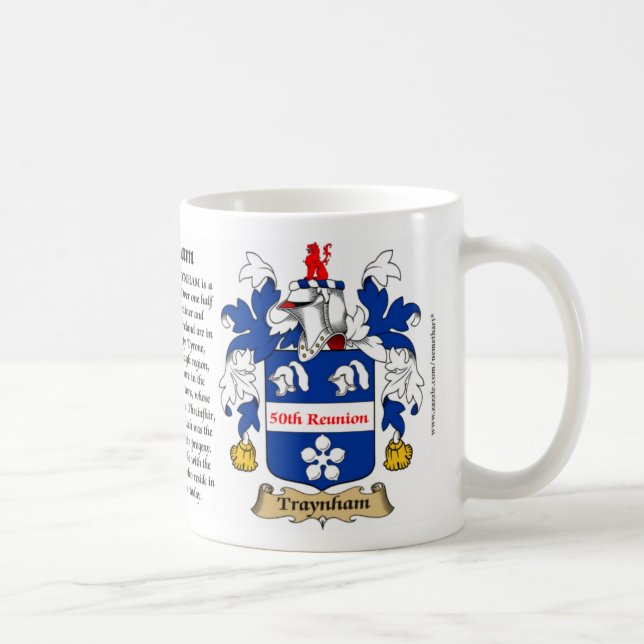 Traynham 50th Reunion Coat of Arms Coffee Mug (Right)