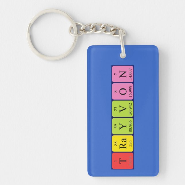 Trayvon periodic table name keyring (Front)