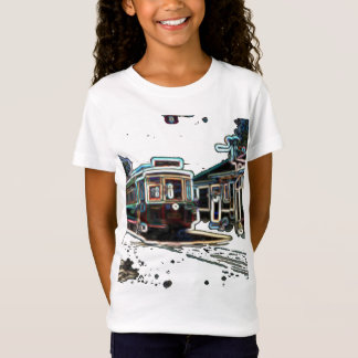TRC Neon streetcar at stn Kids Fine Jersey T-Shirt
