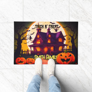 Trck R' Treat Creepy Haunted House Doormat