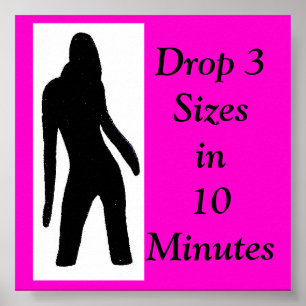 tre2 lady logo, Drop 3 Sizesin10 Minutes Poster